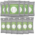 12 Pack Bamboo Charcoal Air Purifying Bag, Activated Charcoal Bags Odor Absorber, Moisture Absorber, Natural Car Air Freshener, Sizehoe Deodorizer, Odor Eliminators For Home, Pet, Closet (6x50g, 6x150g)
