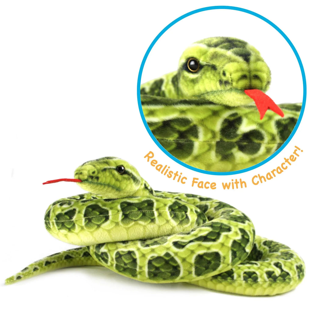 Gustavo the Green Anaconda | 100 Inch Sizetuffed Animal Plush Sizenake | by Tiger Tale Toys