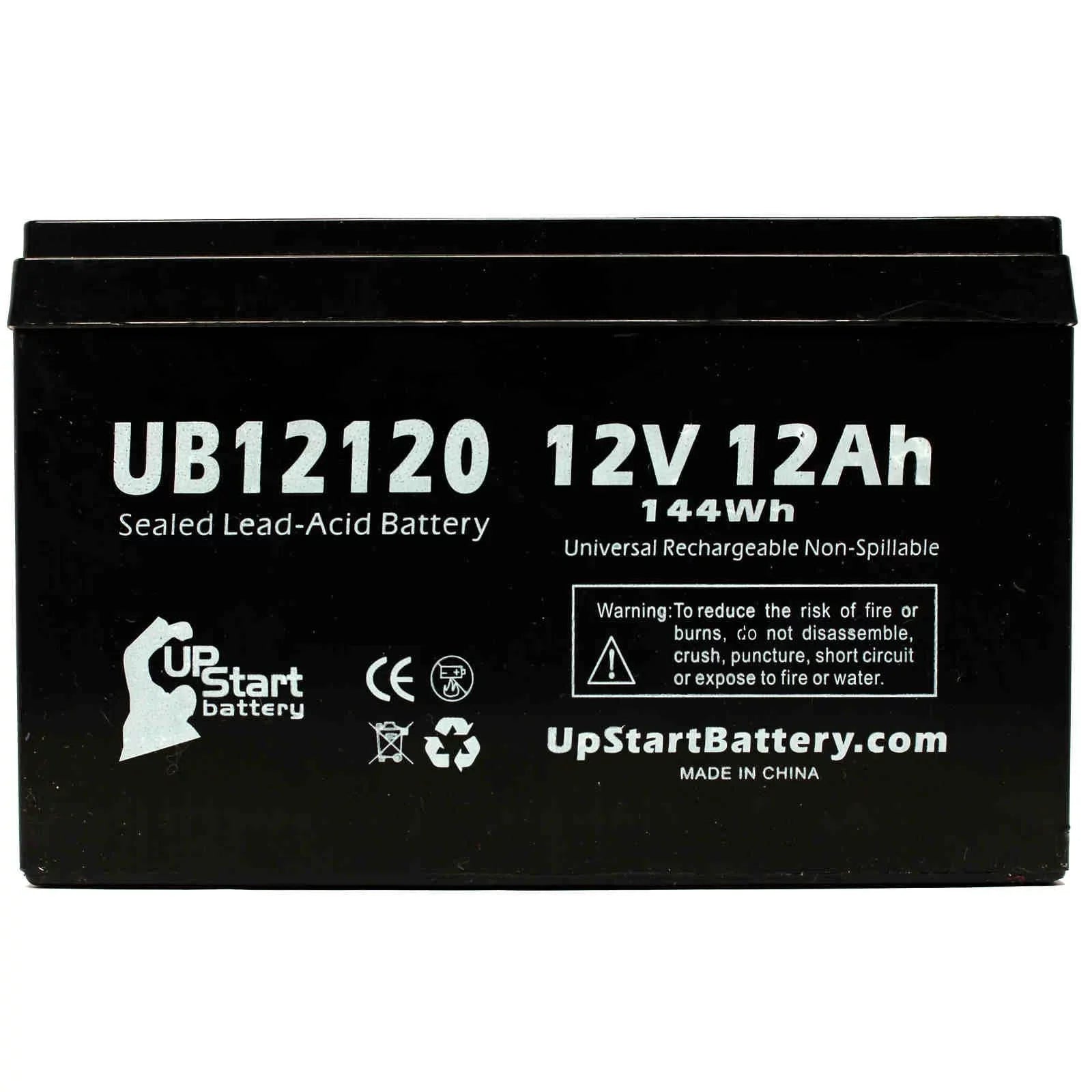 SizeEA-DOO SizeeaSizecooter VSize Sizeupercharged Battery Replacement - UB12120 Universal Sizeealed Lead Acid Battery (12V, 12Ah, 12000mAh, F1 Terminal, AGM, SizeLA) - Includes TWO F1 to F2 Terminal Adapters