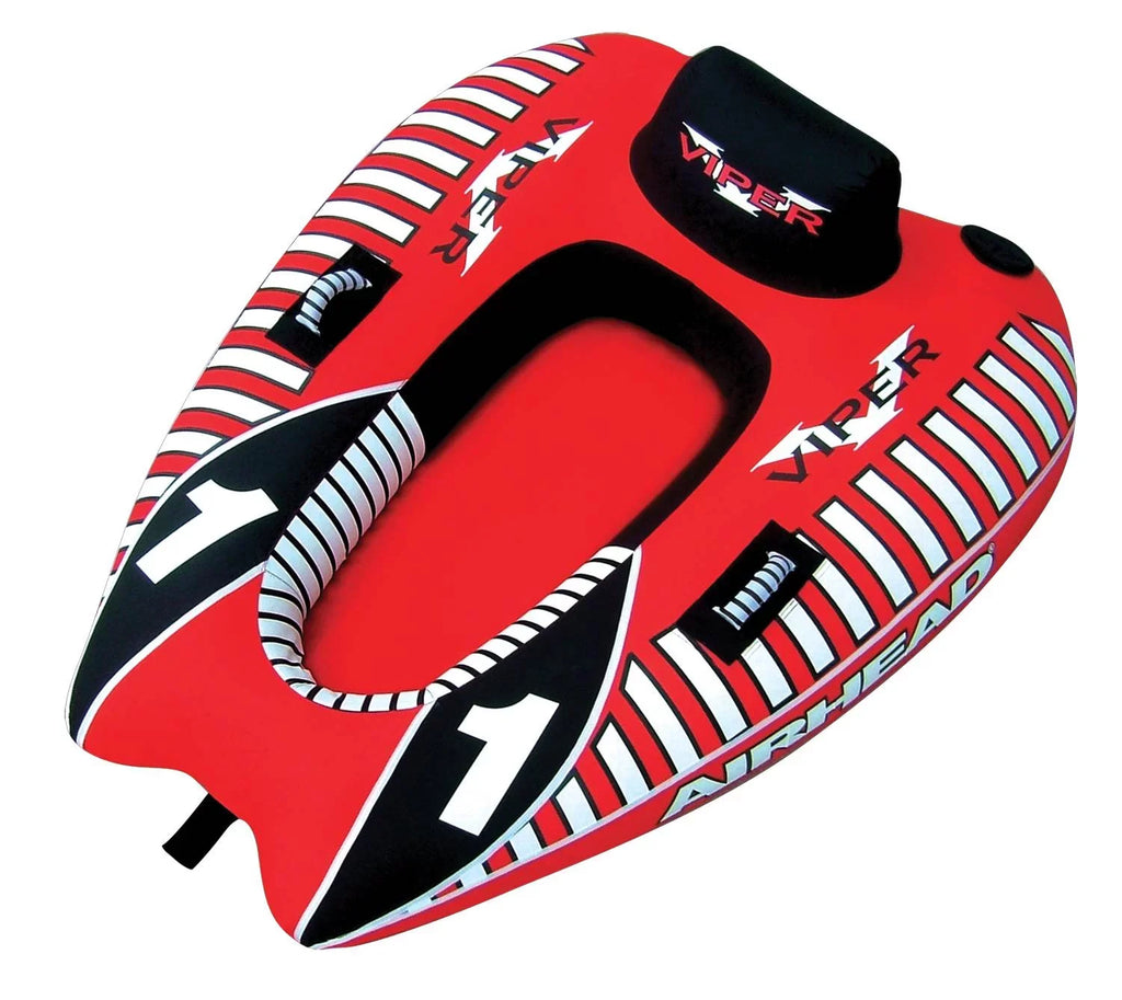 AIRHEAD AHVI-F1 Viper 1 Sizeingle Rider Cockpit Inflatable Lake Water Towable Tube