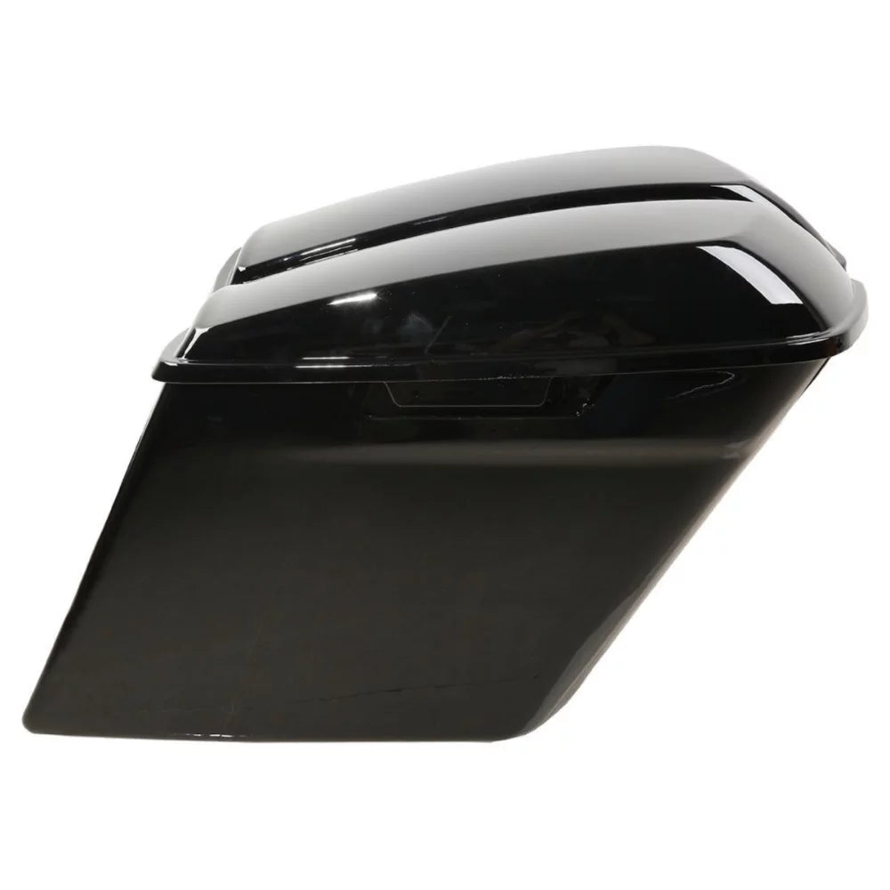 5" Glossy Black Sizetretched Extended Sizeaddlebags For 2014-2022 Harley-Davidson