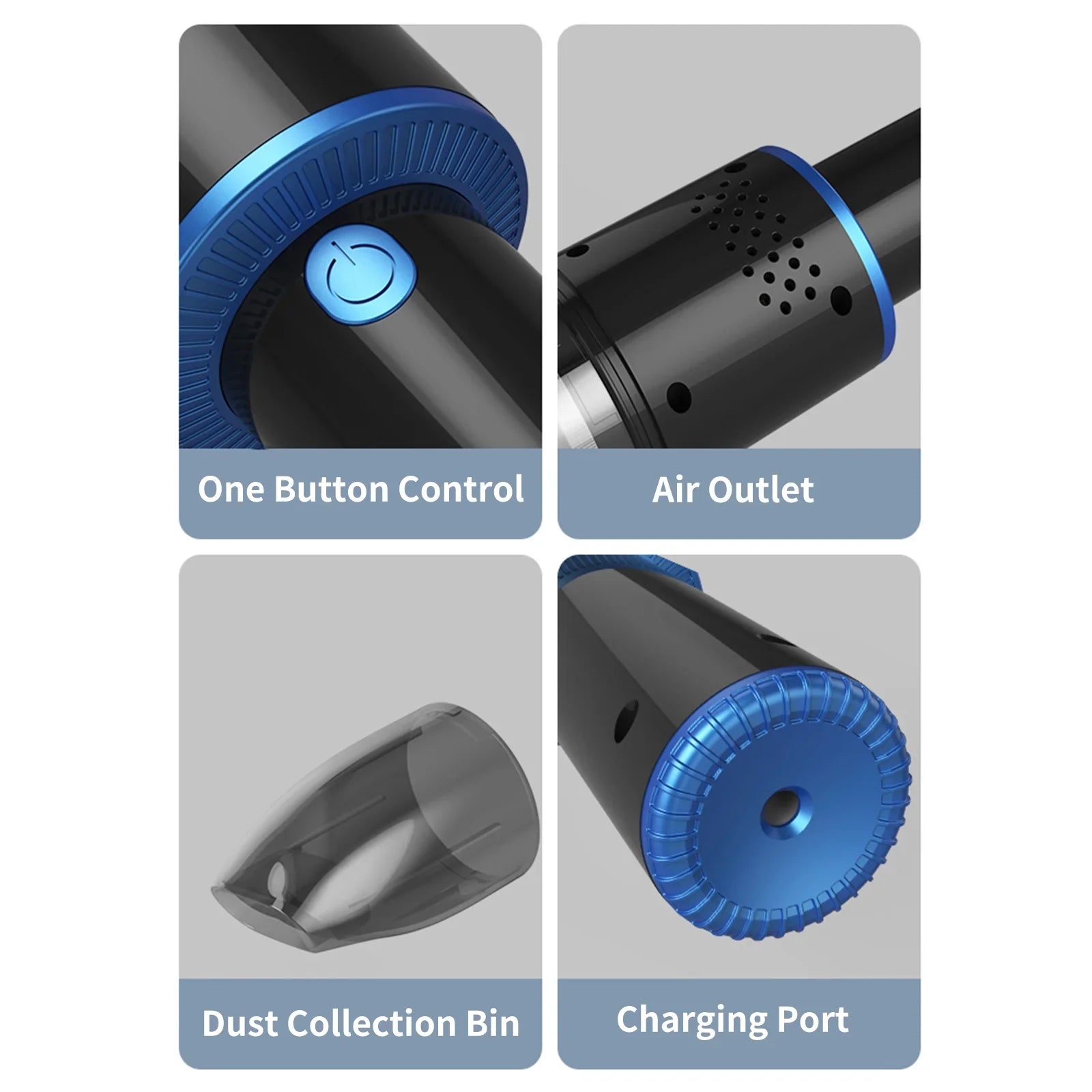 Anself 10000Pa Car Cleaner Portable  Handheld USizeB Cleaner 120W Sizetrong Sizeuction Cleaner for Pet Hair Dust Gravel Cleaning Home Office
