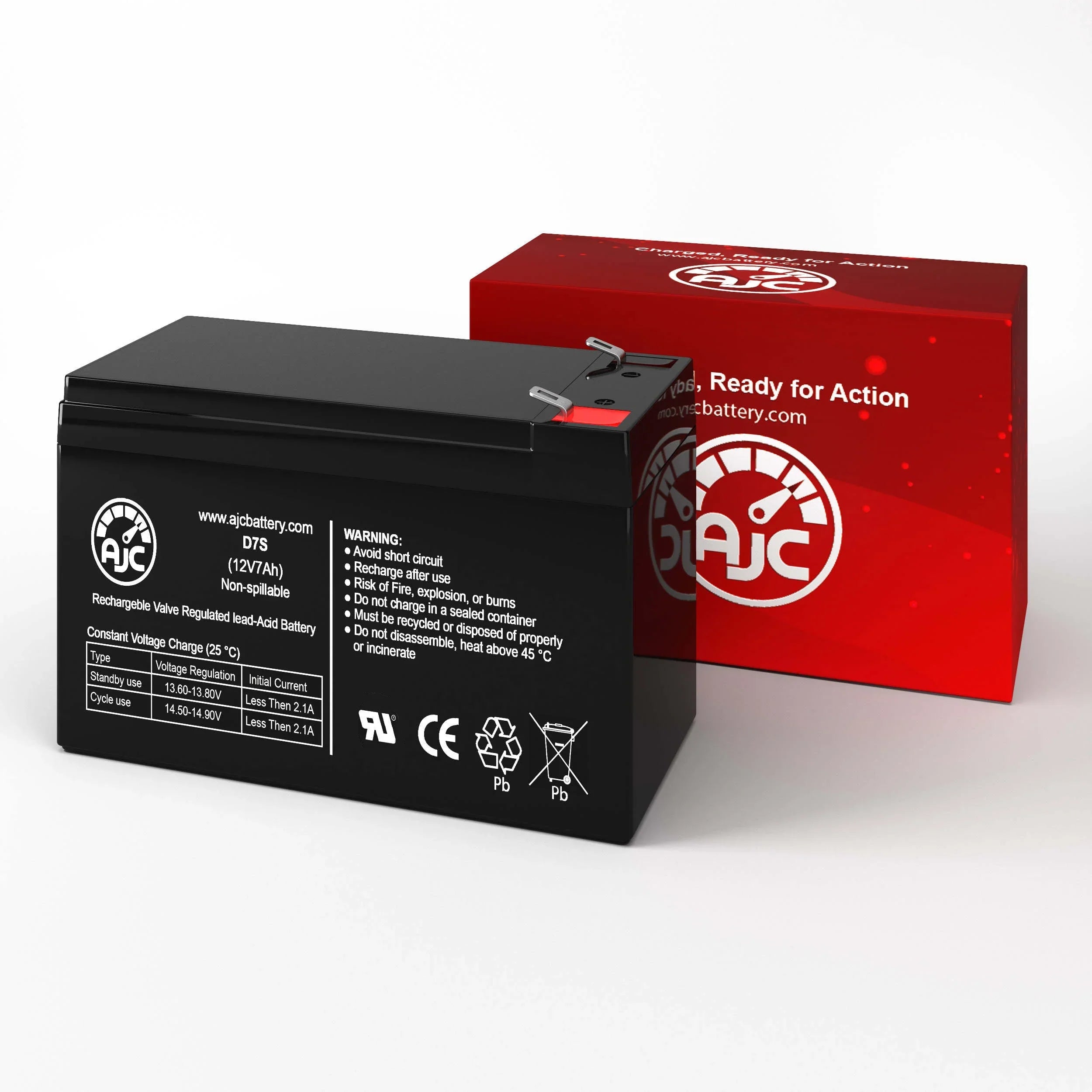 Alpha Technologies Nexsys 1250E 017-127-XX 12V 7Ah UPSize Battery - This Is an AJC Brand Replacement