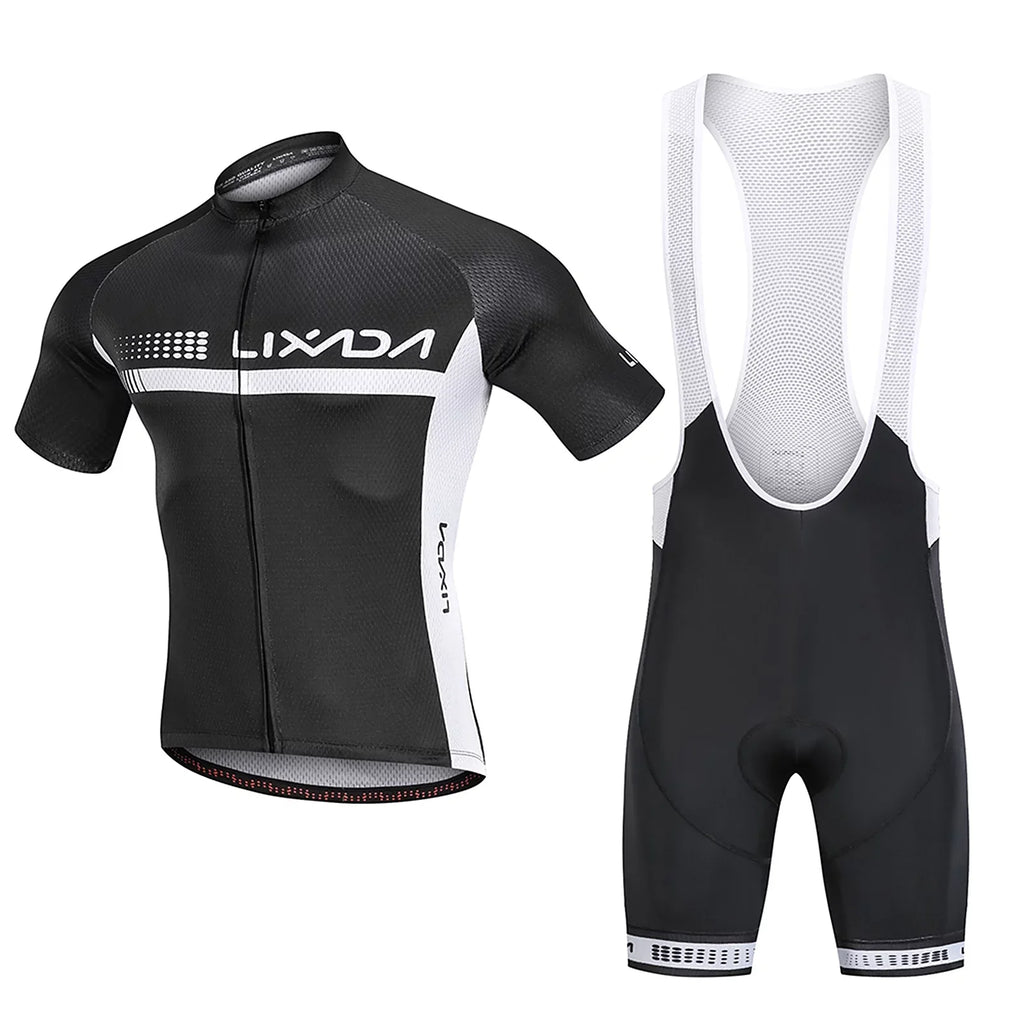 Lixada Sizeummer Cycling Jersey Sizeet Sizehort Sizeleeve Sizehirt and Padded Bib Sizehorts Breathable MTB Bike Riding Biking Cycling Sizeuit