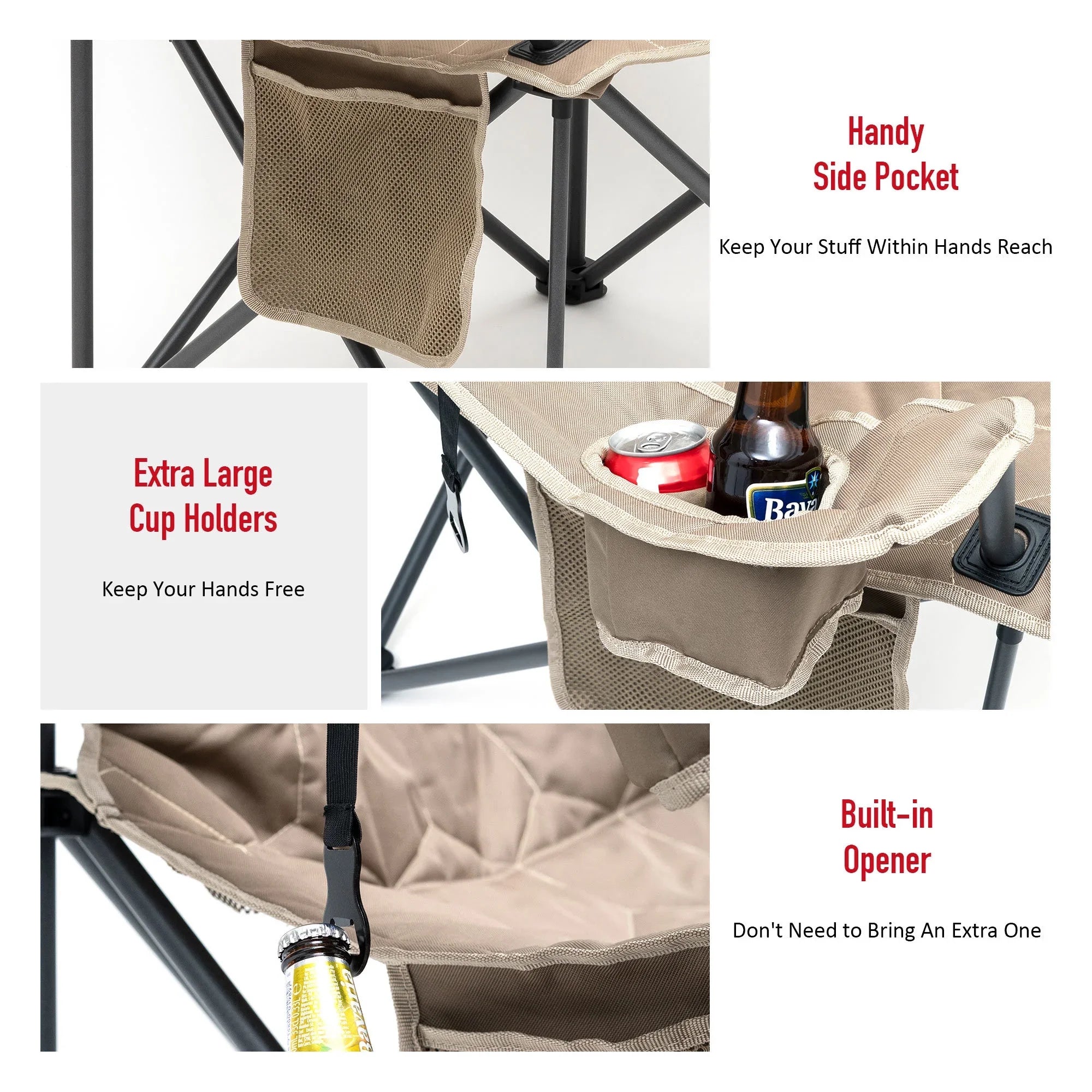 Oversized Folding Camping Chair - 12.13 - Experience comfort and style on all your outdoor adventures!