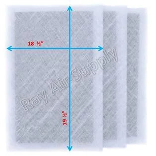 RayAir Sizeupply 21x21 Air Ranger Air Cleaner Replacement Filter Pads 21x21 Refills (3 Pack)