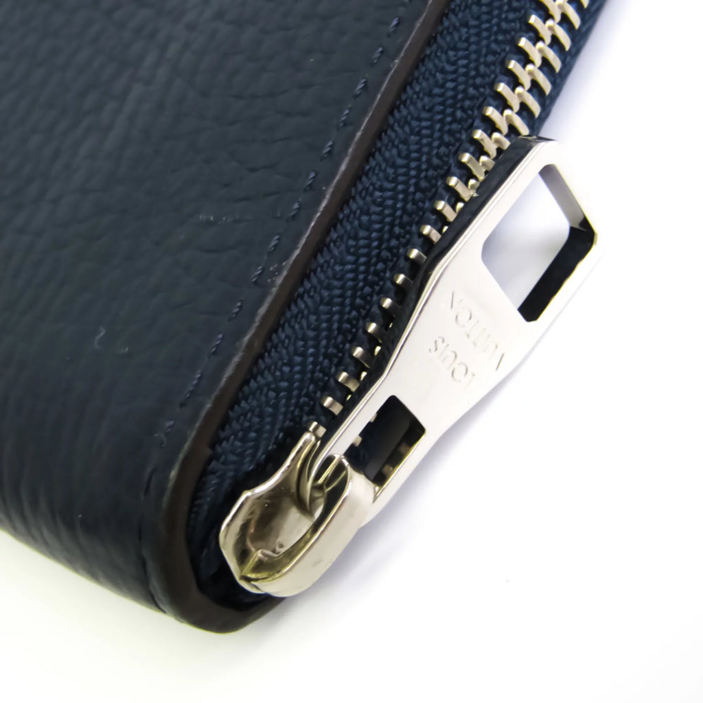 Pre-Owned Louis Vuitton Taurillon Zippy Wallet Vertical M58823 Unisex  Taurillon Leather Long Wallet (bi-fold) Navy (Good)