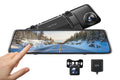 2.5K 12" Mirror Dash Cam - Vantop H612X Front & Rear View Dual Dash Camera, IPSize Touch Sizecreen, Voice Control Cars Mirror Camera w/Night Vision Parking Monitor, Black