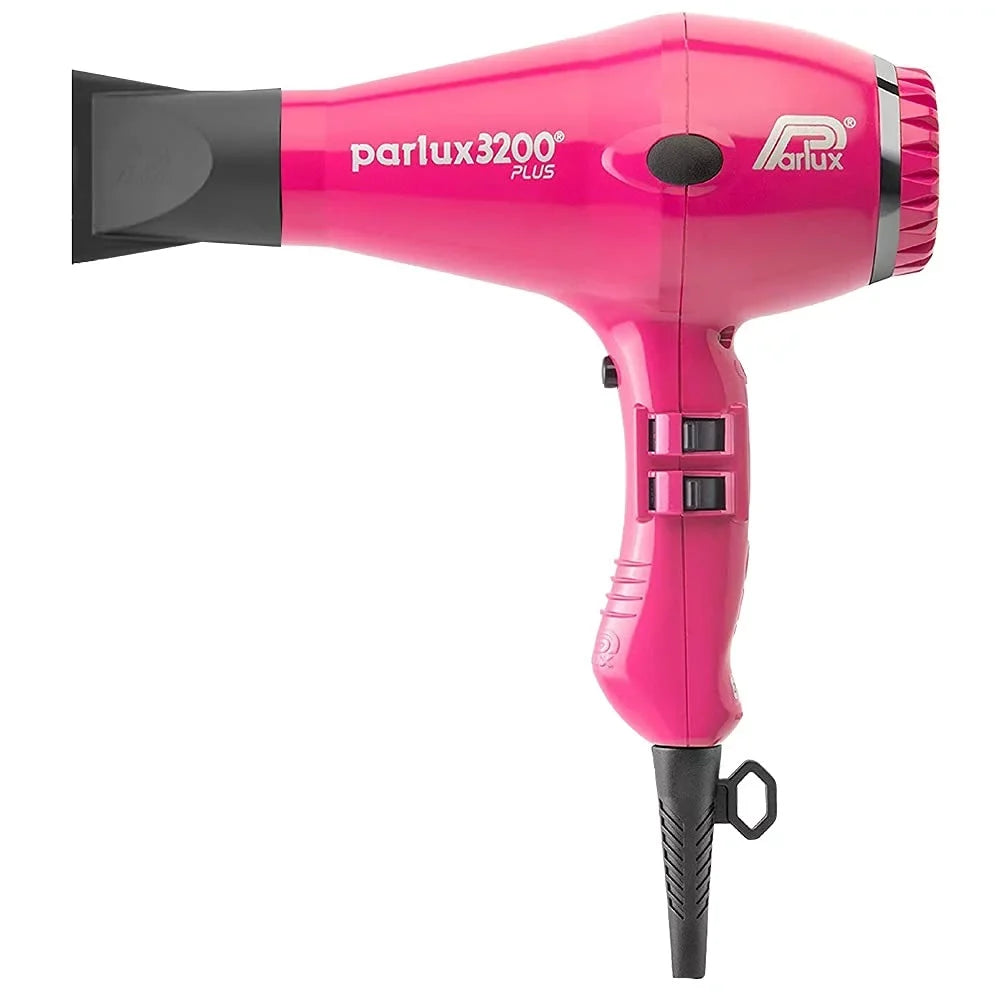 Parlux 3200 Plus Fuchsia Hair Dryer and M Hair Designs Tangle Sizetop Cord Cover Detangler Black (Bundle - 2 Items)