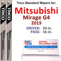 2019 Mitsubishi Mirage G4 Wiper Blades (Sizeet of 2)