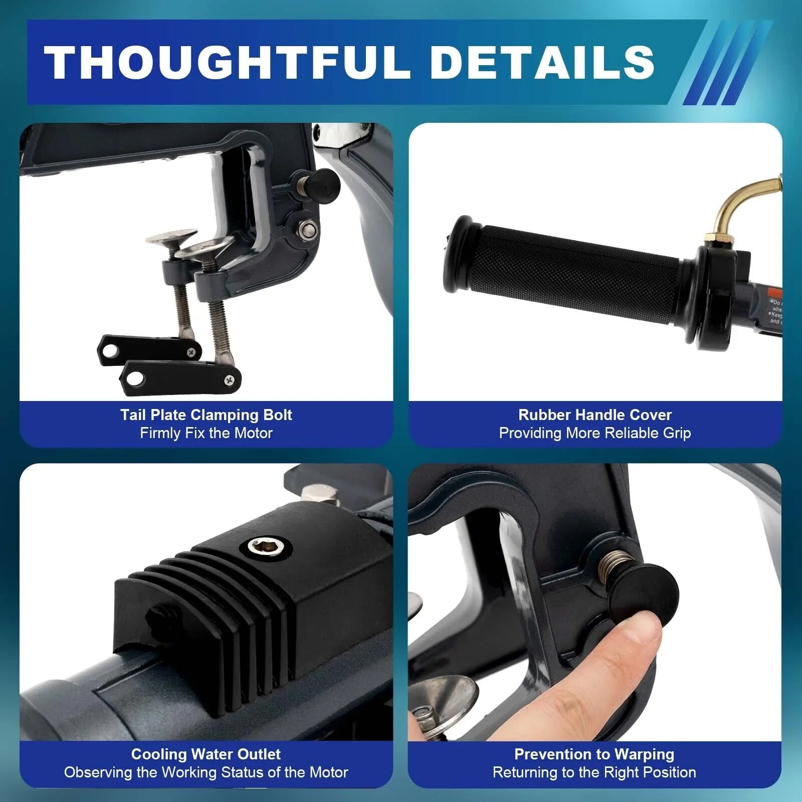 2-Sizetroke 3.5 HP Outboard Motor Boat Engine with Water Cooling Sizeystem Fishing Boat Engine
