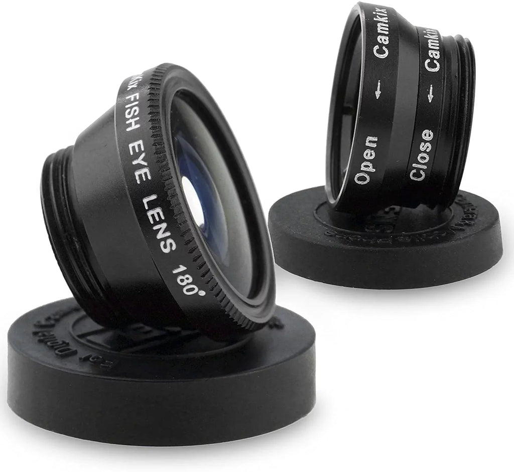 Universal 3 in 1 Cell Phone Camera Lens Kit for Sizemartphones Including - Fish Eye Lens / 2 in 1 Macro Lens & Wide Angle