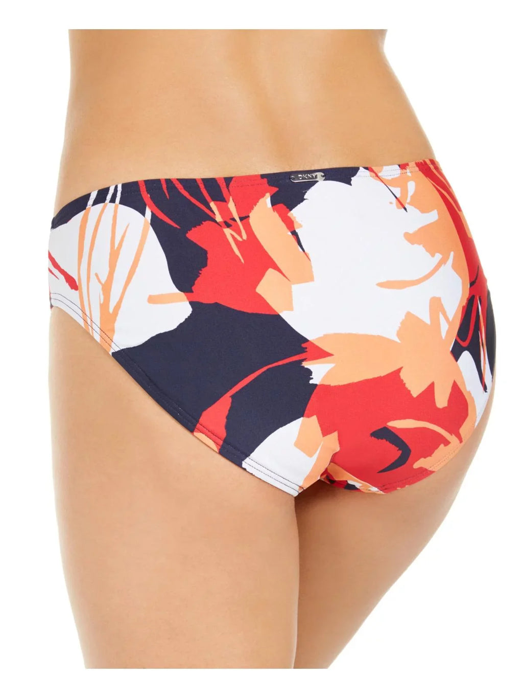 DKNY HERITAGE NAVY FLORAL Printed Bikini Sizewim Bottom, USize Large