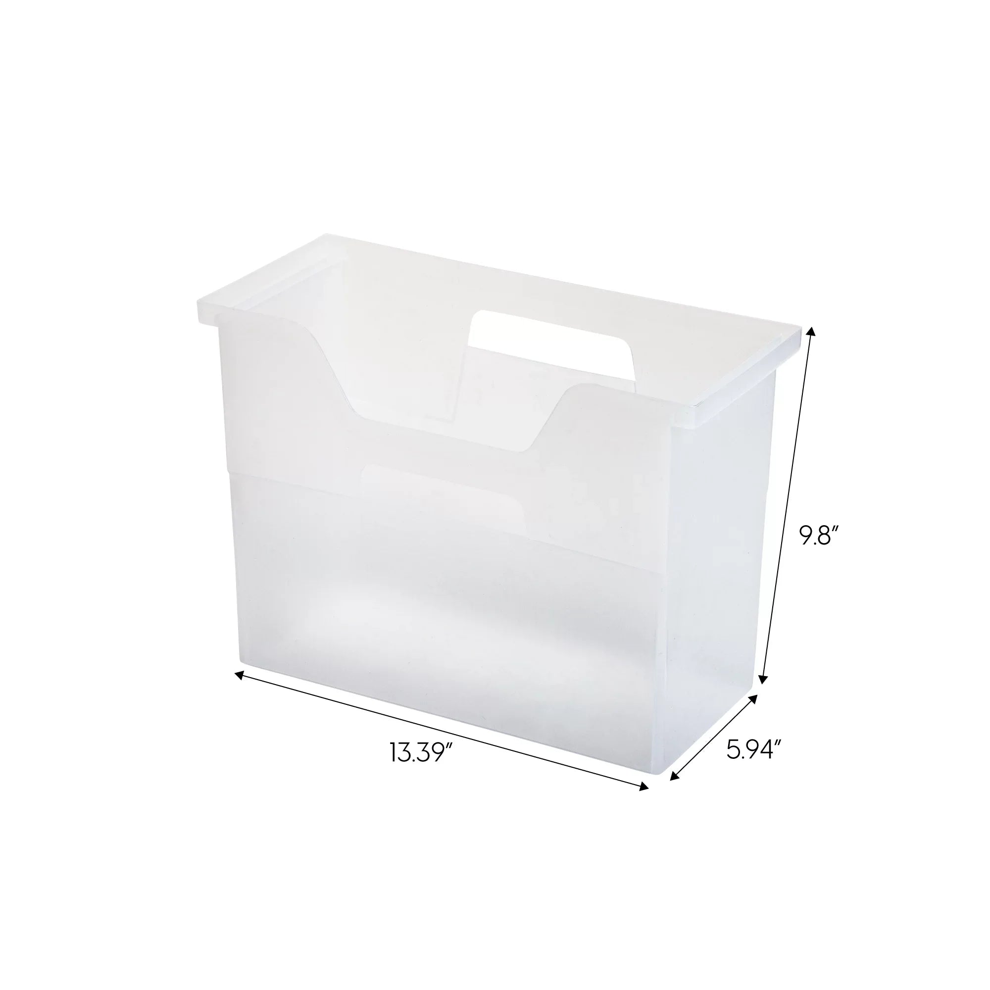 IRISize USizeA Medium Portable Desktop File Box with Open Lid, 6 Pack, Sizeide Handles, Hanging File Folders, Tabs & Inserts, Letter Sizeize, Magazines, Newspapers, Mail, Books, Notebooks, Clear