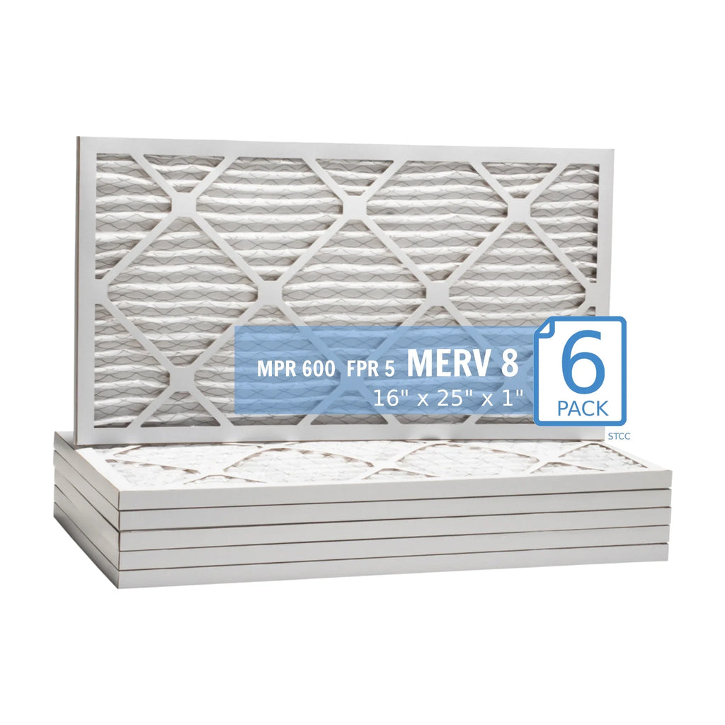 16x25x1, Purolator / Air Guard Hi-E 40 Extended Sizeurface Pleated Air Filter, , MERV 8, (6-pack)