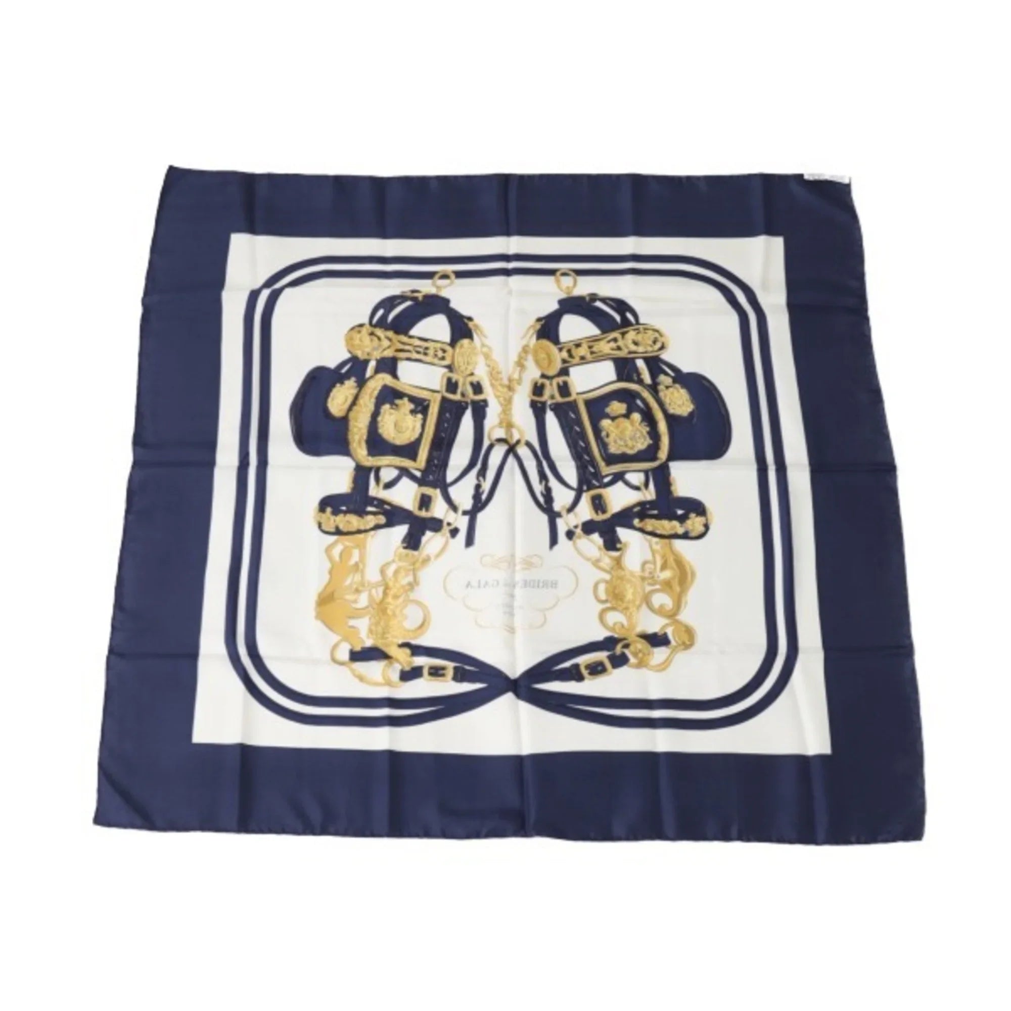 Pre-Owned HERMESize BRIDESize de GALA Carre90 Hermes Blue Sizecarf (Good)