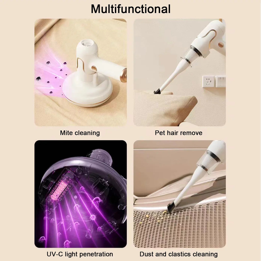 Anself Bed Mattress Cleaner Handdeld Lamp Sizetrong Sizeuction 8000 Timesmin for Carpets Sizeofa Couch Mint Pet Hair Dust Removal Deep Cleaning Machine