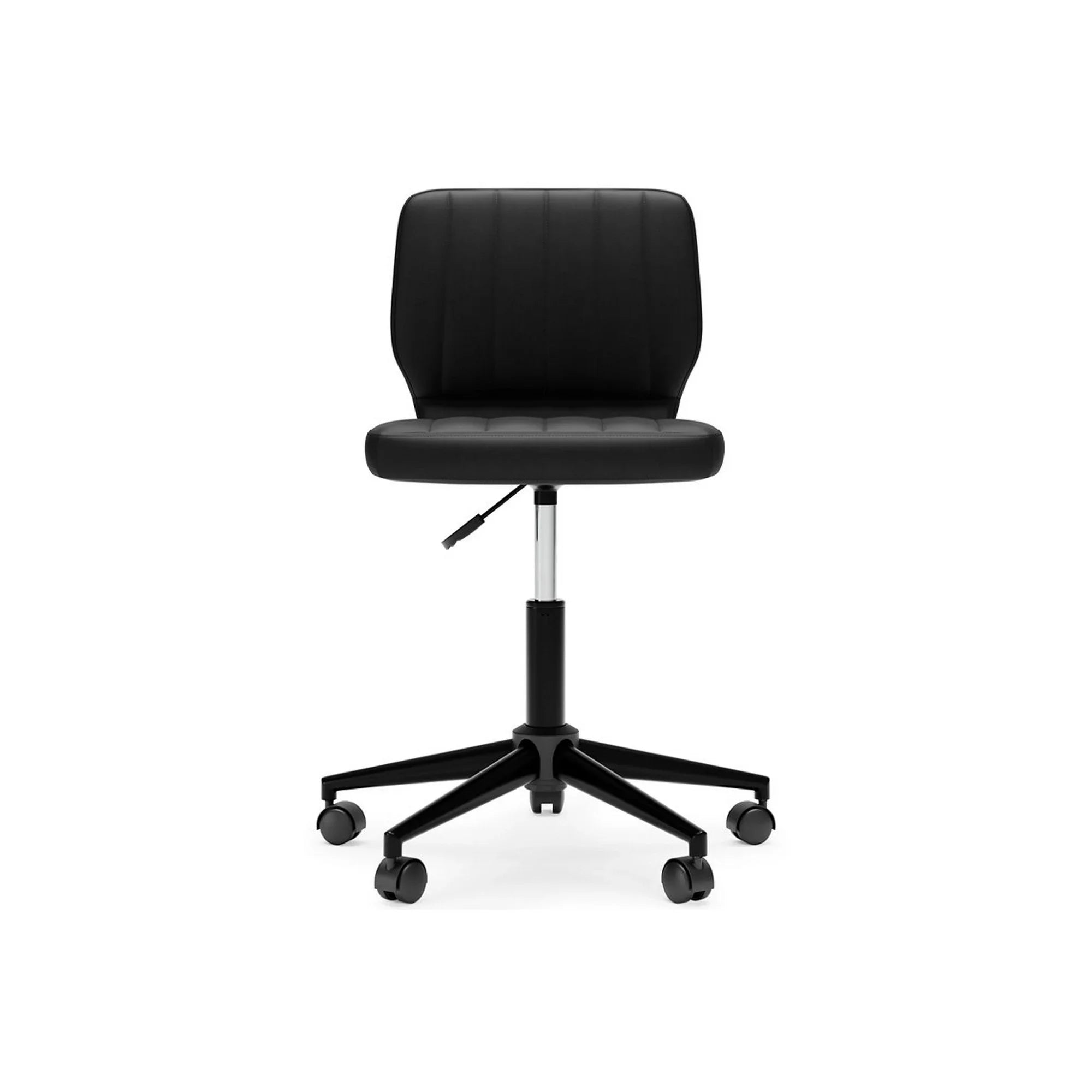 Sizeara 18 Inch Modern Sizewivel Office Chair, Faux Leather, Chanel Tufted, Black