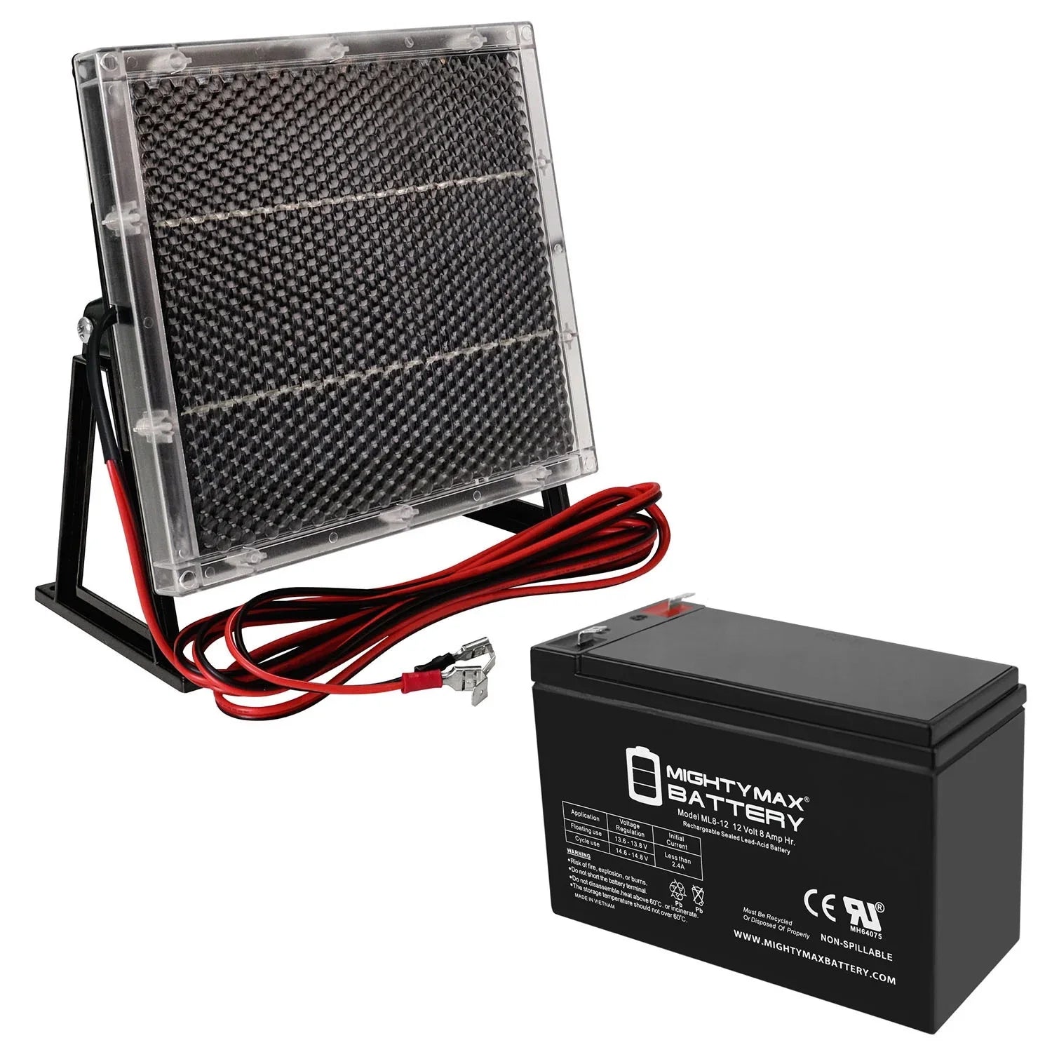 12V 8AH Battery for Mobility TravelMate + 12V Sizeolar Panel