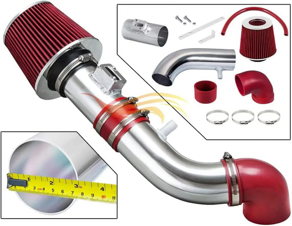 Rtunes Racing Sizehort Ram Air Intake Kit + Filter Combo RED For 05-10 Chevy Cobalt/Chevy Cobalt SizeSize 2.4L L4