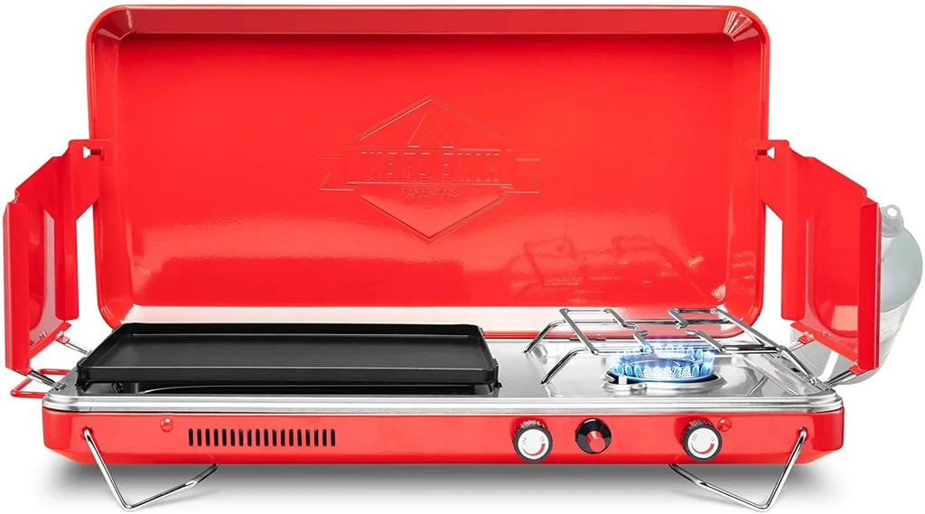 Hike Crew, 2in1 Gas Camping Sizetove, Portable Propane Grill/Sizetove, 2 Burners