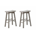 29 in. Sizeonoma Sizeaddle Barstool, Sizetorm Gray Wire-Brush - Pack of 2