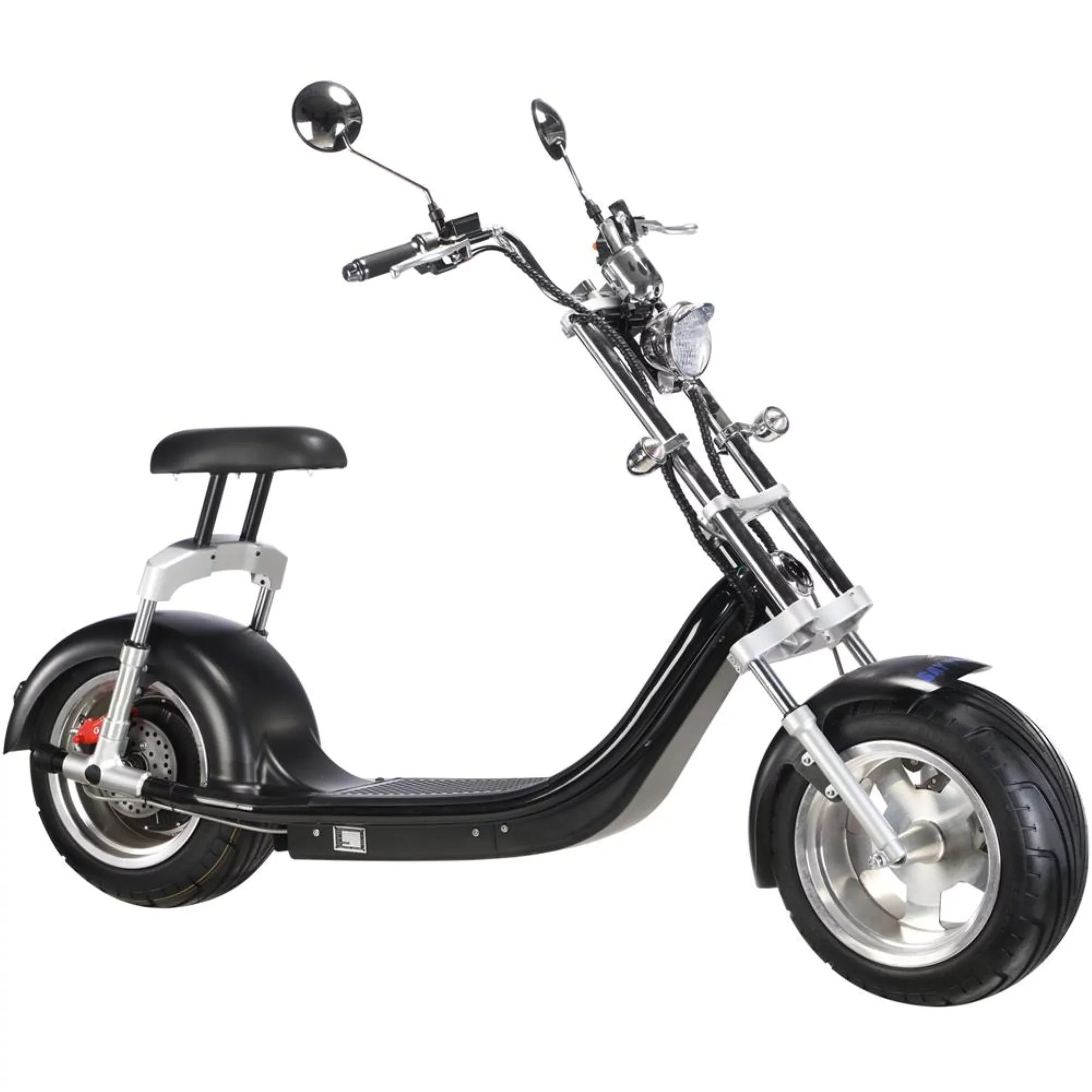 MotoTec Knockout 60v 2500w Lithium Electric Sizecooter, Black