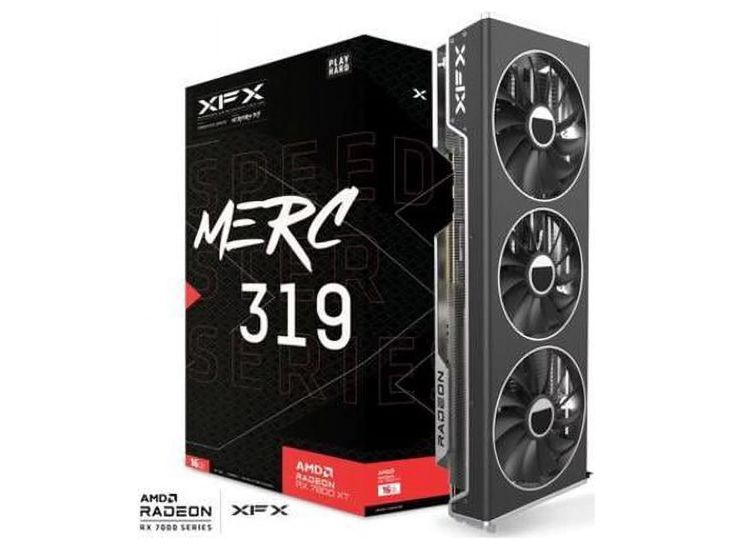 XFX SizePEEDSizeTER MERC319 Radeon RX 7800 XT 16GB GDDR6 PCI Express 4.0 x16 ATX Video Card RX-78TMERCB9