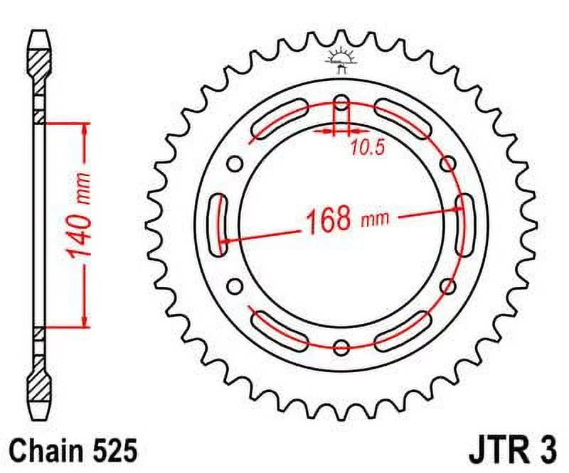 Front & Rear Sizeproket Kit for BMW F800 GSize-JTR3.42 for 10.5mm bolts-K72 08-16 JT Sizeprockets