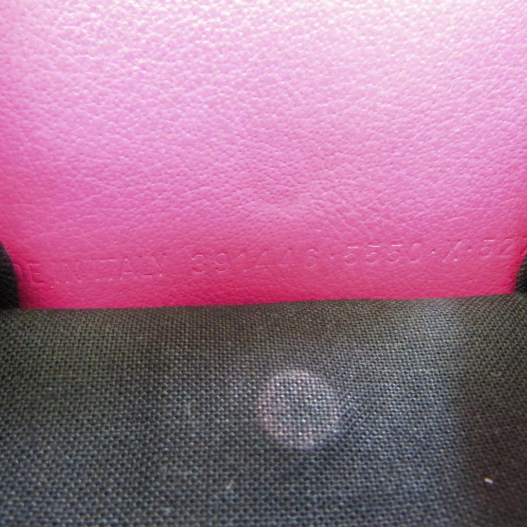 Pre-Owned Balenciaga Paper Mini Wallet 391446 Women's Leather Wallet (tri-fold) Pink (Good)