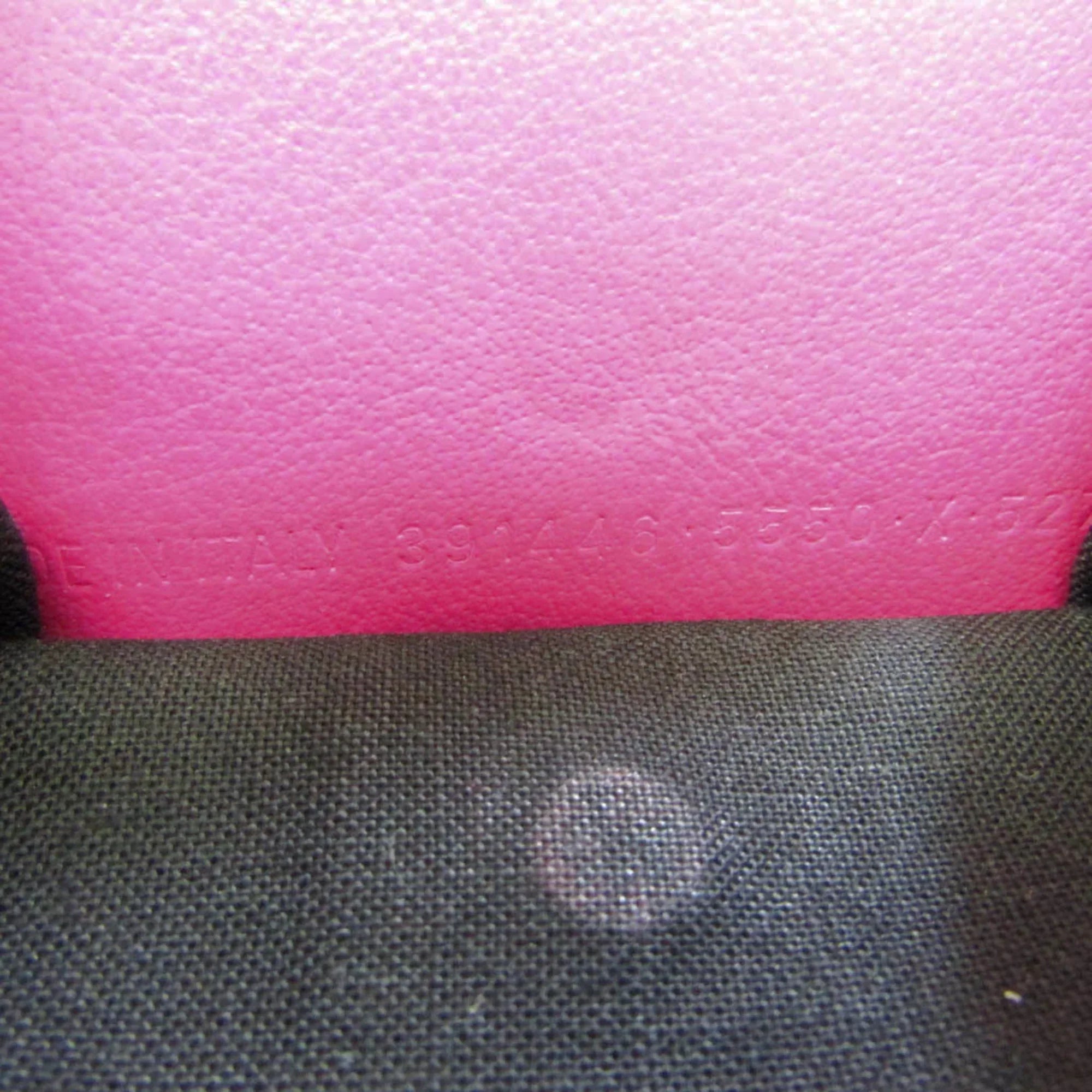 Pre-Owned Balenciaga Paper Mini Wallet 391446 Women's Leather Wallet (tri-fold) Pink (Good)
