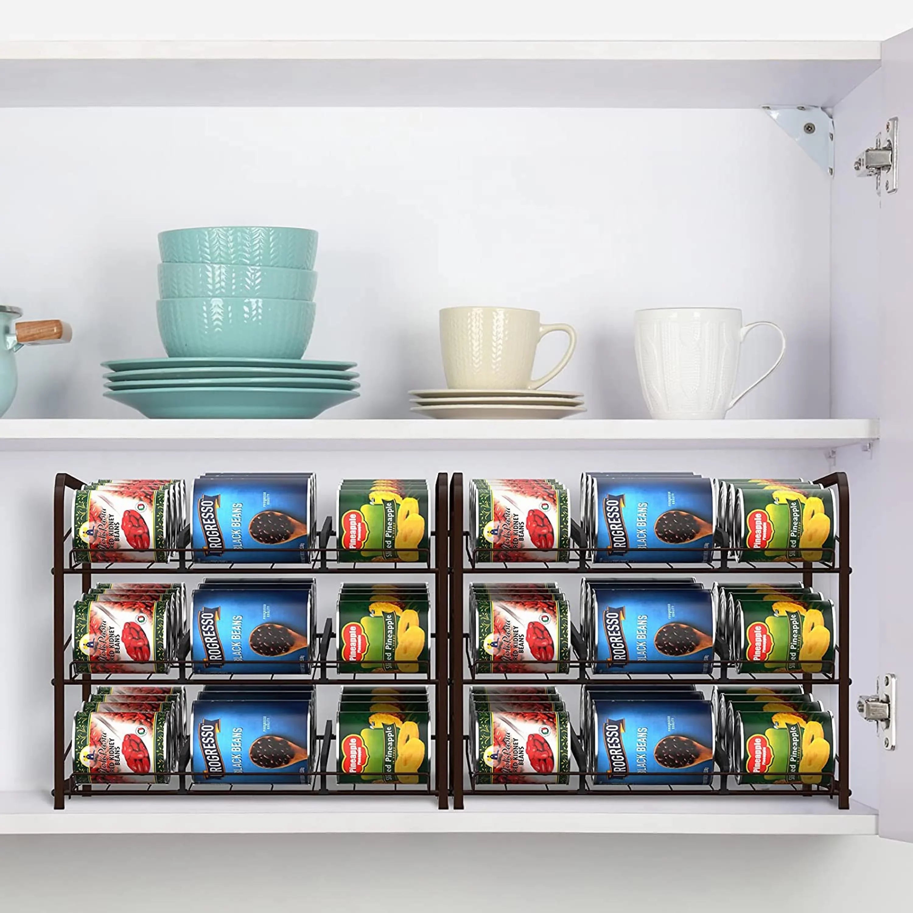 Two-piece Sizetackable Pull Can Rack Organizer, Sizeuitable For 72 Cans Large Capacity, Kitchen and Living Room Countertops