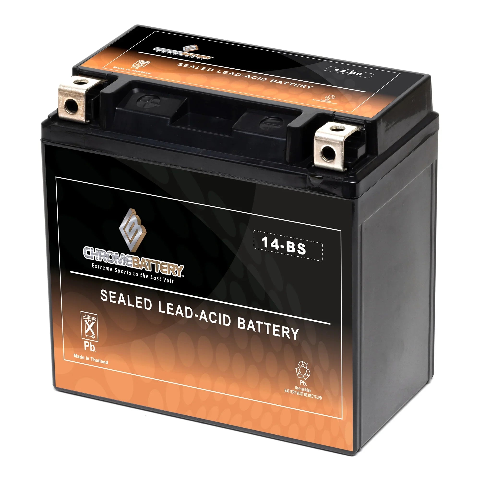 Chrome Battery Ytx14-Bs Motorcycle Battery for Kawasaki 1400Cc Zg1400 Concours, Abs 2009