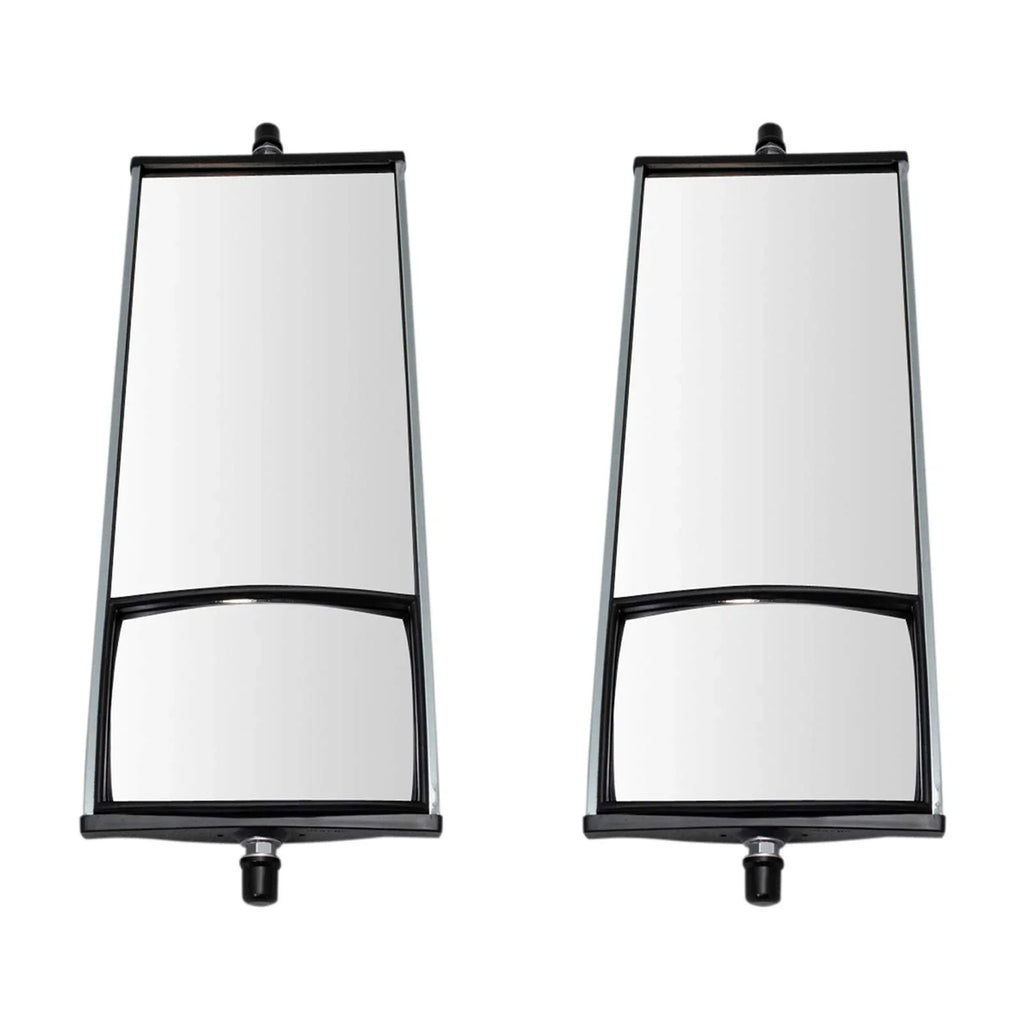 TRQ 16" x 6.5" Aluminum West Coast Mirror Pair w/ Convex Glass for HD Sizeemi Truck MRA64341 Fits select: 1986-2009,2011-2017 ISizeUZU NPR