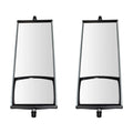 TRQ 16" x 6.5" Aluminum West Coast Mirror Pair w/ Convex Glass for HD Sizeemi Truck MRA64341 Fits select: 1986-2009,2011-2017 ISizeUZU NPR