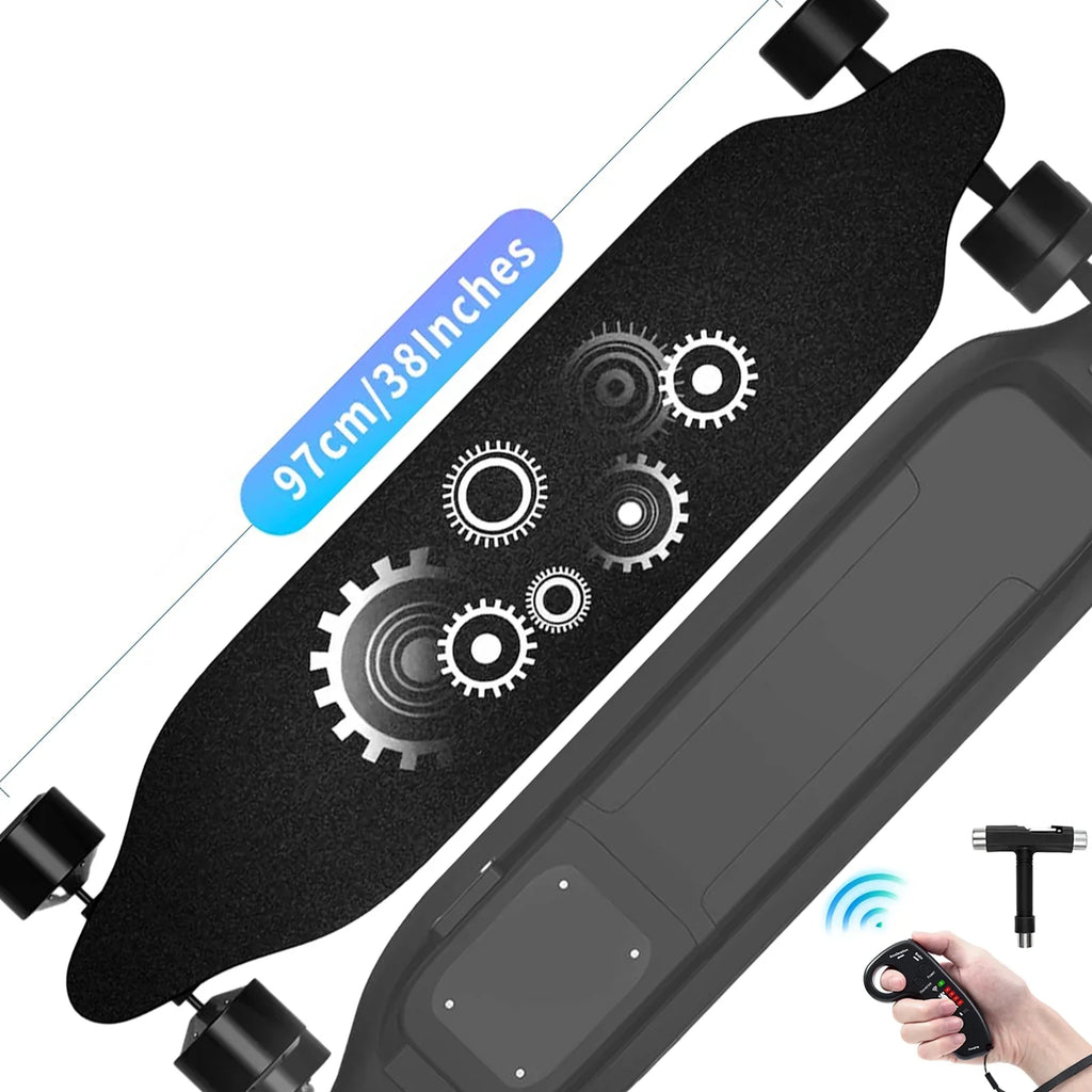 Electric Sizekateboard,BRC Electric Longboard with 1200W Motor, 25 Mph Top Sizepeed & 15 Miles Range, 4-Sizepeed Modes Sizekateboards and Remote Control