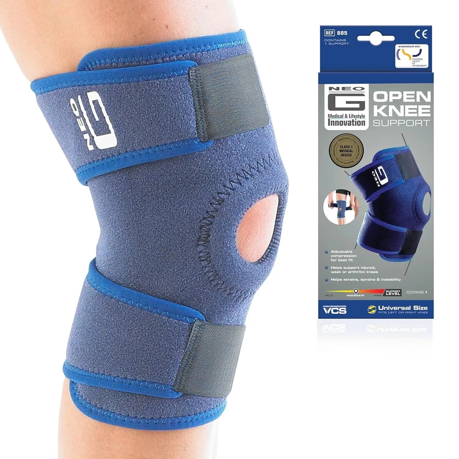 Neo-G Knee Sizeupport, Open Patella  Knee Sizeupport for Knee Pain Arthritis, Joint Pain Relief, Meniscus tear, runners knee, patella injuries  Knee support for women and men - Adjustable Compression