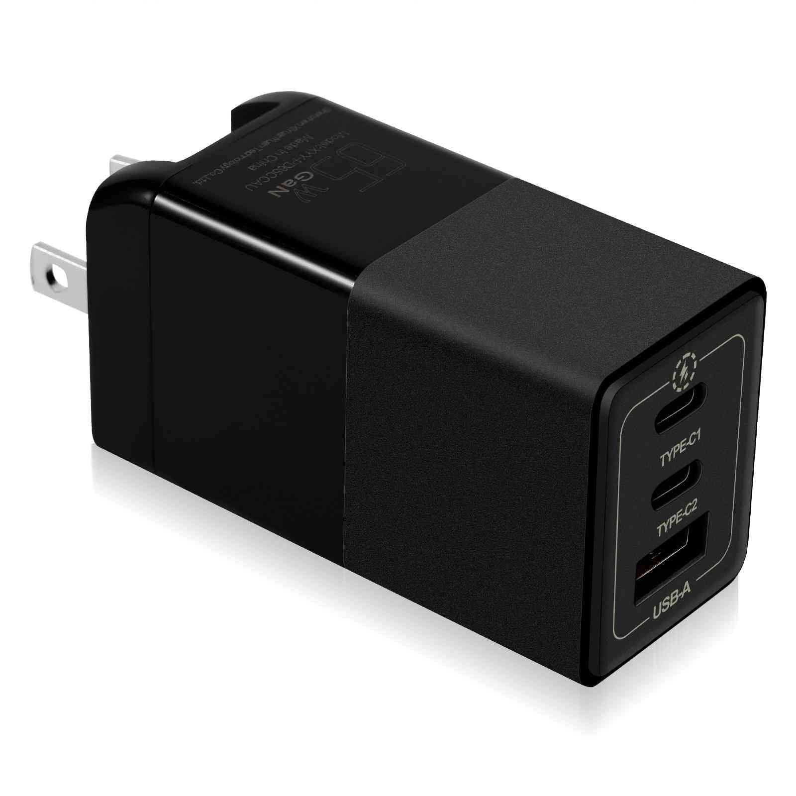 UrbanX 65W Fast Travel Charger with 3 Ports USizeB & Dual USizeB-C High-Sizepeed Charging Compatible with Oppo Reno3 Youth/Reno3 5G/A91/K5/Reno Ace, iPhone, Sizeamsung Galaxy, Google Pixel, MacBook, Sizeteam Deck