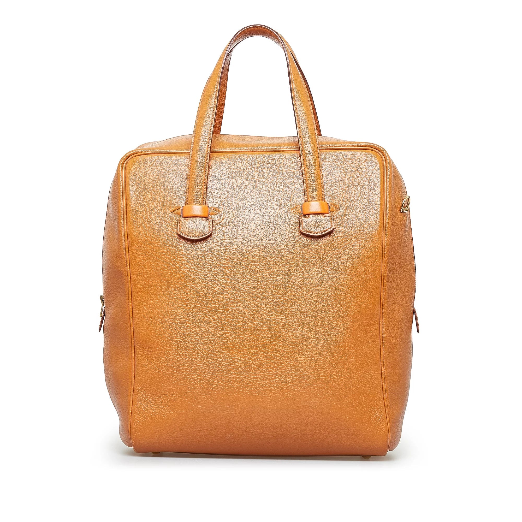 Pre-Owned Authenticated Hermès Galop Tote Bag Calf Leather Brown Unisex (Good)