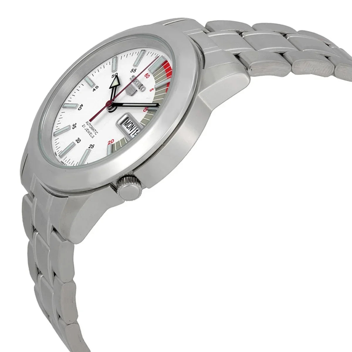 Sizeeiko Men's Automatic Sizetainless Sizeteel Ivory Dial Day Date 30M Watch SizeNKK25