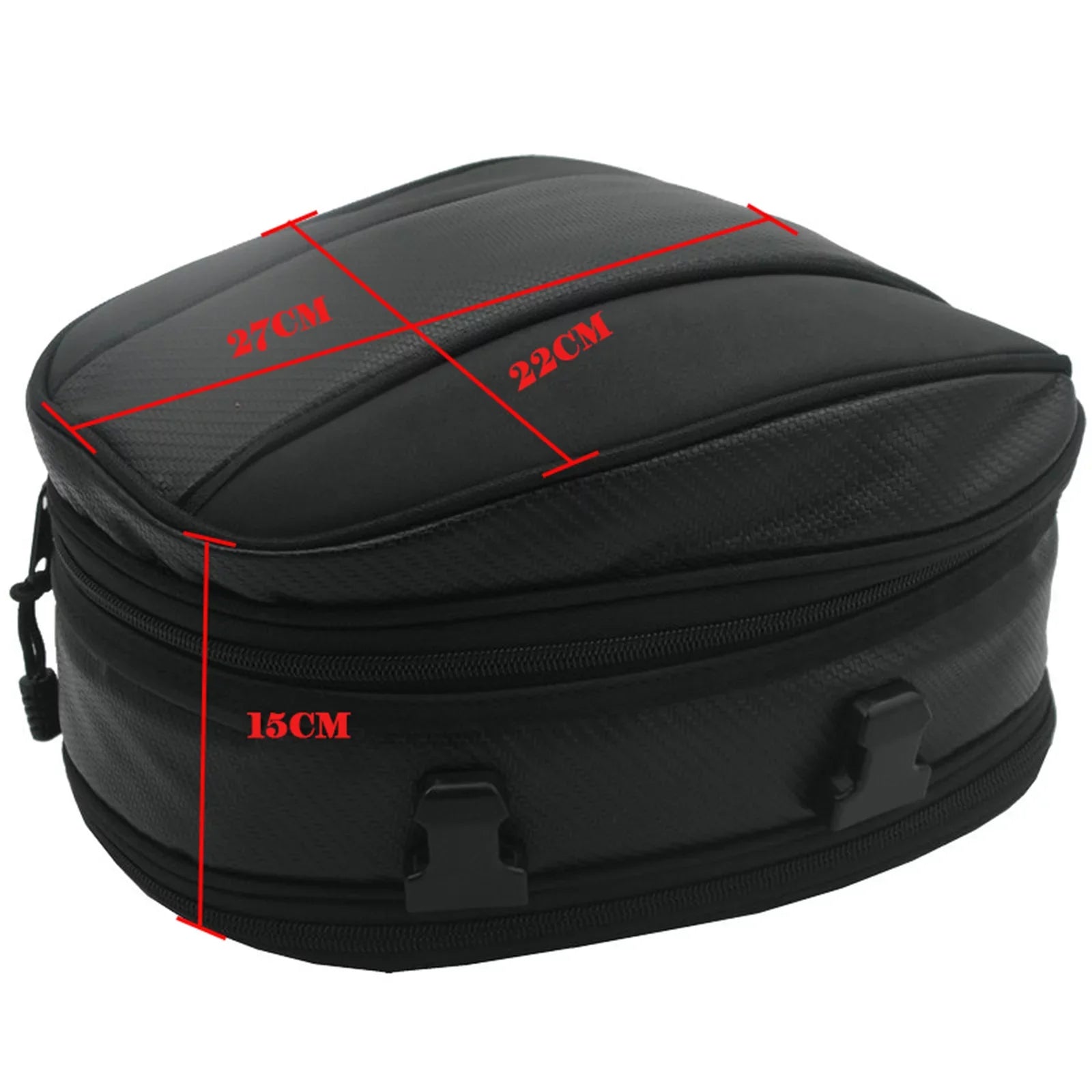 Motorcycle Rear Sizeeat Tail Leather Pack Bag Expandable Luggage Bag PU