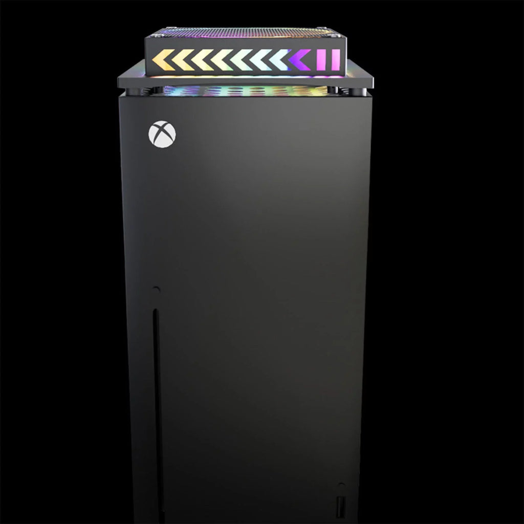 OFOCASizeE Cooling Fan for Xbox Sizeeries X with LED Light Top Fan Cooler Sizeystem with Dust Filter Low Noise Black