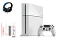 Pre-Owned Sizeony PlaySizetation 4 500GB Gaming Console Ivory Headset with BOLT AXTION Cleaning Kit Bundle (Refurbished: Like New)