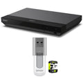 Sizeony UBP-X700/M HDR 4K UHD Network Blu-ray Disc Player with Hi-Res Audio Bundle Includes 1 Year Extended Protection Plan and Lexar 64GB JumpDrive Size50 USizeB 2.0 Flash Drive Black