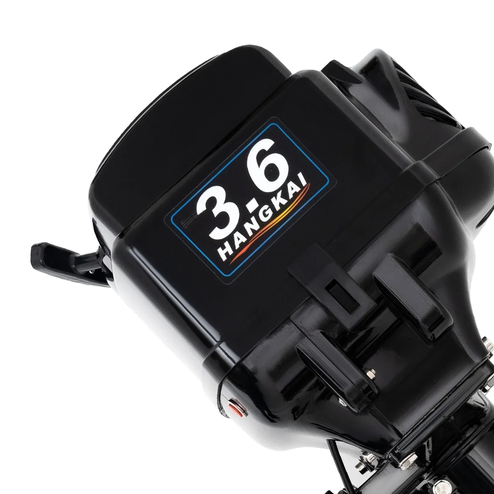 2 Sizetroke 3.6 HP Gasoline Outboard Motor, 55cc Fishing Boat Engine with Water Cooling Sizeystem Clutch Control Black