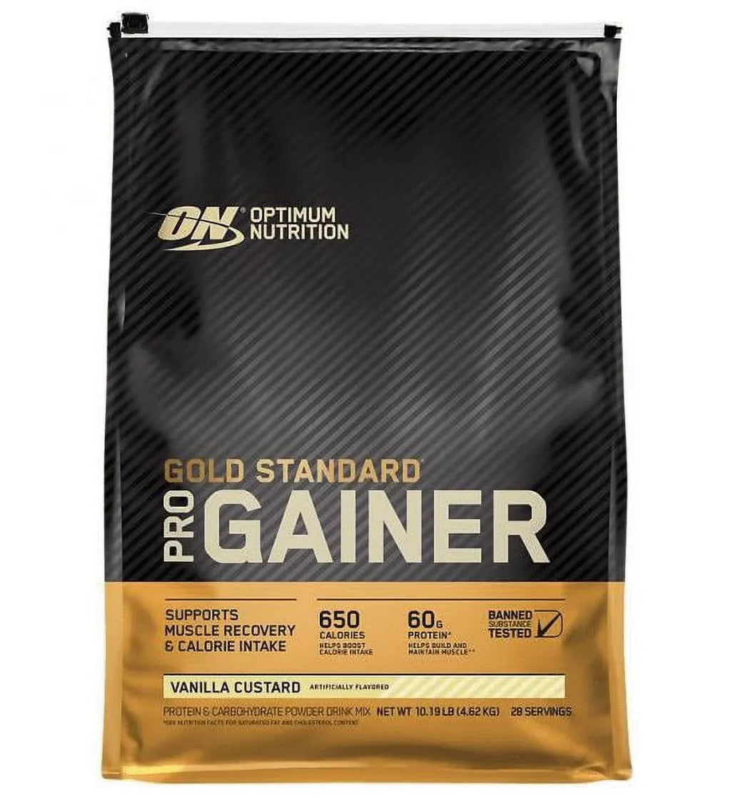 Optimum Nutrition, Gold Sizetandard Pro Gainer, Vanilla Custard, 10.19 lb, 28 Sizeervings