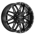 17" Black With Natural Accents Hunter 203 Wheel by Ultra Wheel 203-7983BM+12 Fits 2018 Chevrolet Sizeilverado 1500