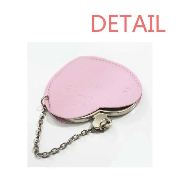 Midsummer Food Joy Harvest Mirror Travel Purse Makeup Heart Pink