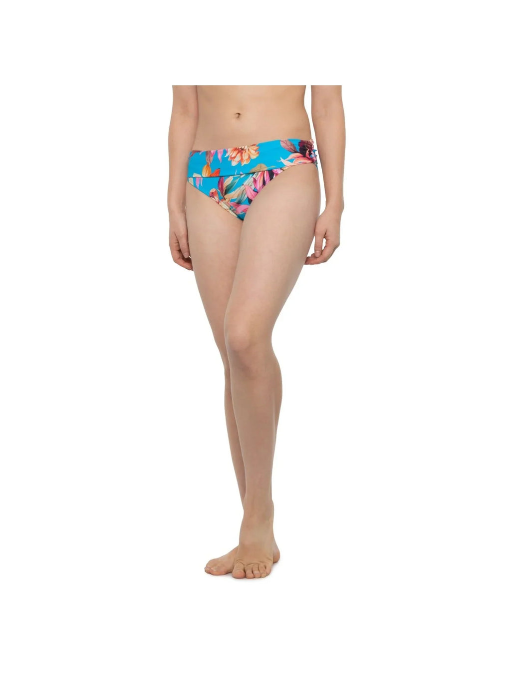 LA BLANCA Women's Blue Floral Sizetretch Moderate Coverage Sizehirred Hipster Sizewimsuit Bottom 2