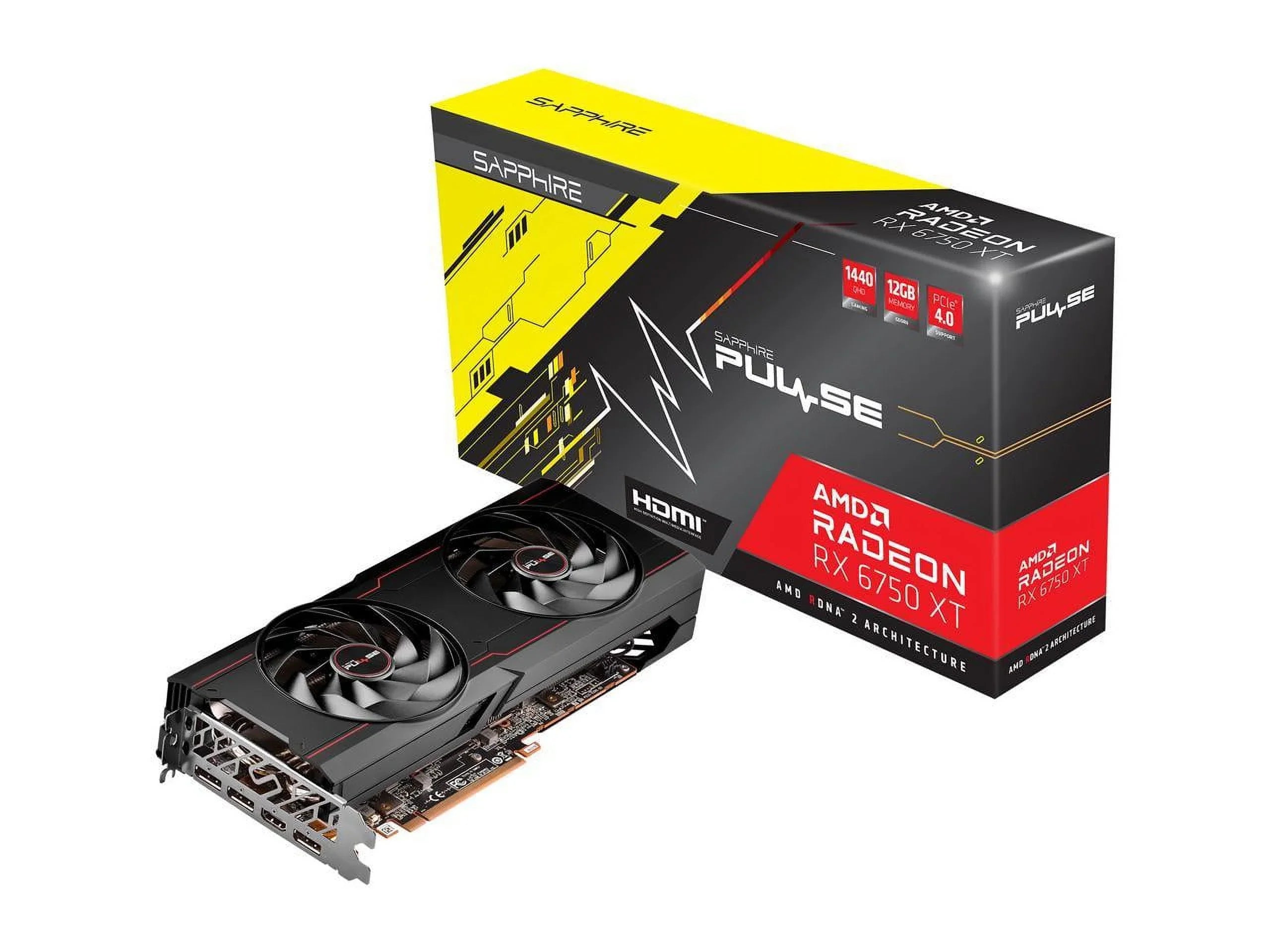 SizeAPPHIRE PULSizeE Radeon RX 6750 XT 12GB GDDR6 PCI Express 4.0 ATX Video Card 11318-03-20G